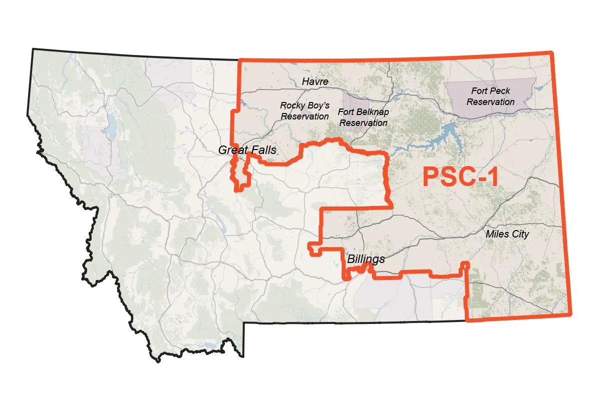 Map of Public Service Commission (Seat 1)