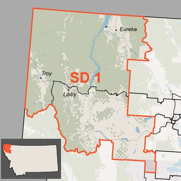 Map of SD 1